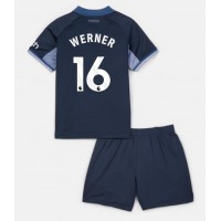 Tottenham Hotspur Timo Werner #16 Bortedraktsett Barn 2023-24 Kortermet (+ Korte bukser)